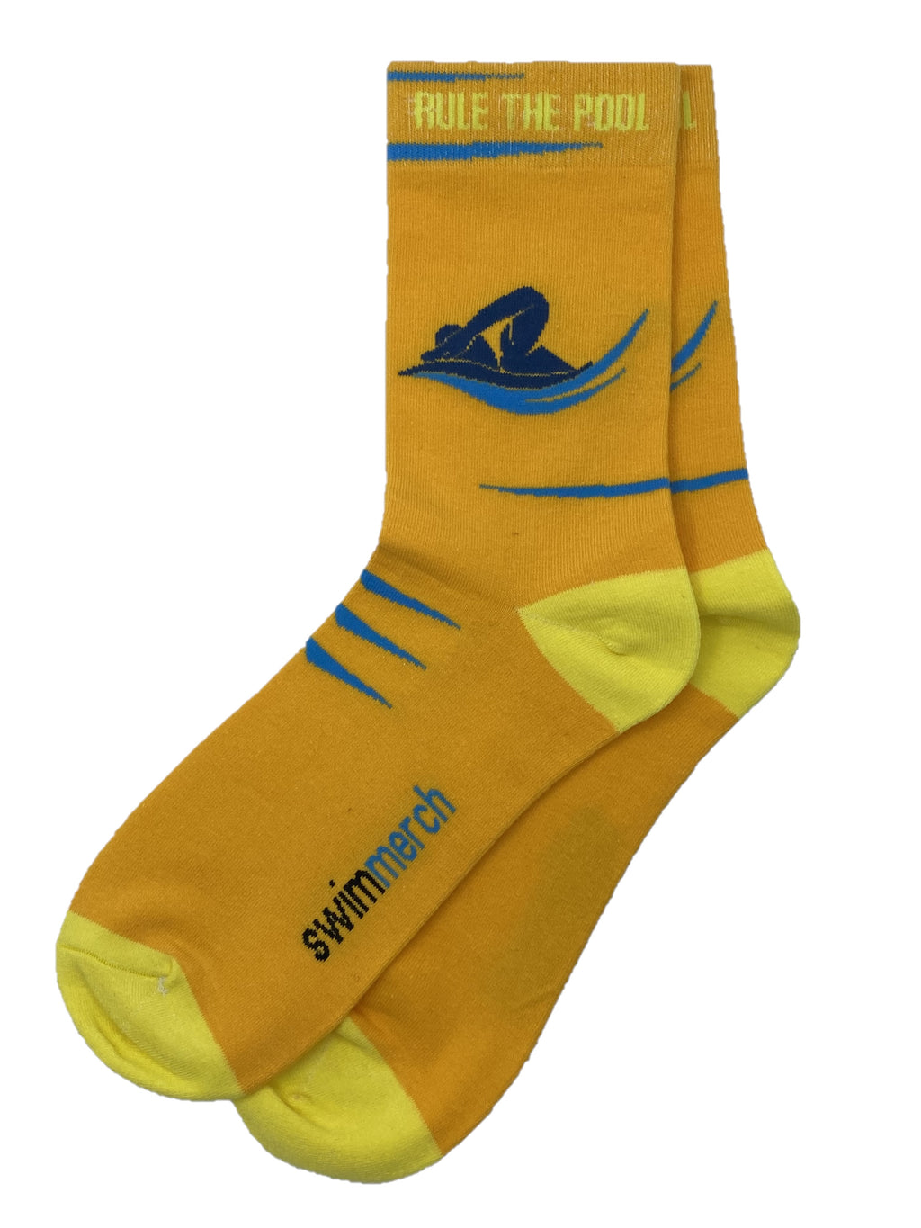 Gifted Boxed Socks - Rule the pool - Orange/yellow