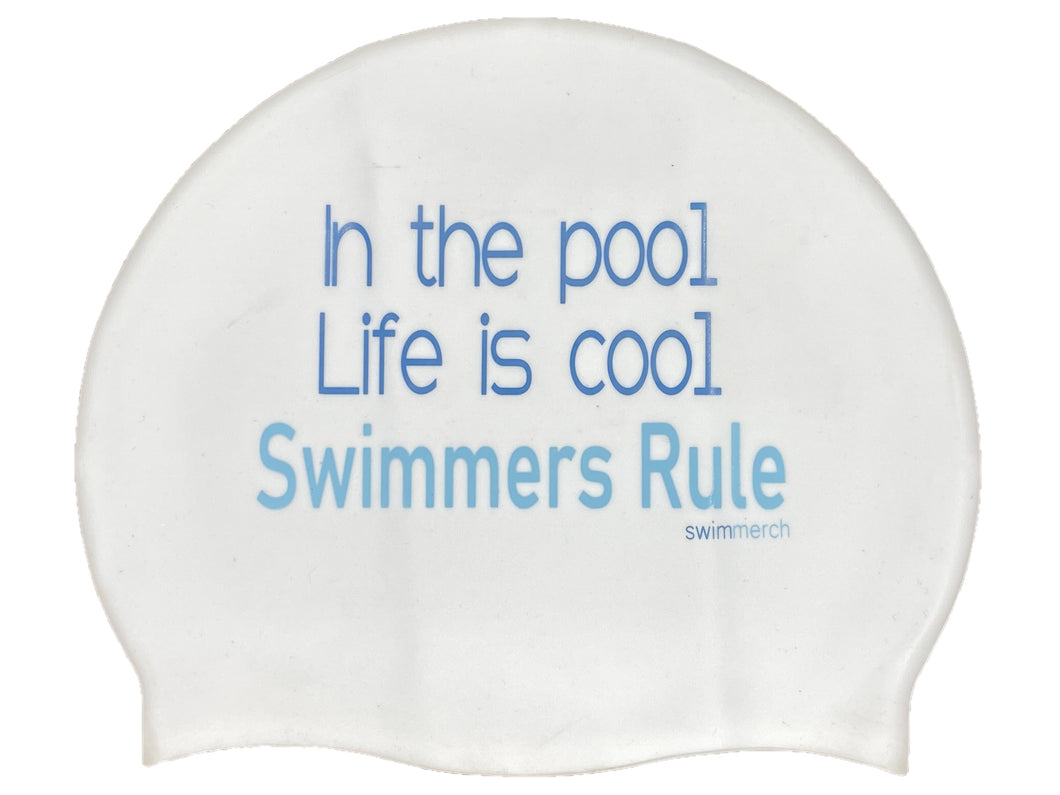 Silicone Swim Cap - Swim life is cool