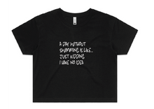 Sleepwear Crop Tee - "A Day without swimming "
