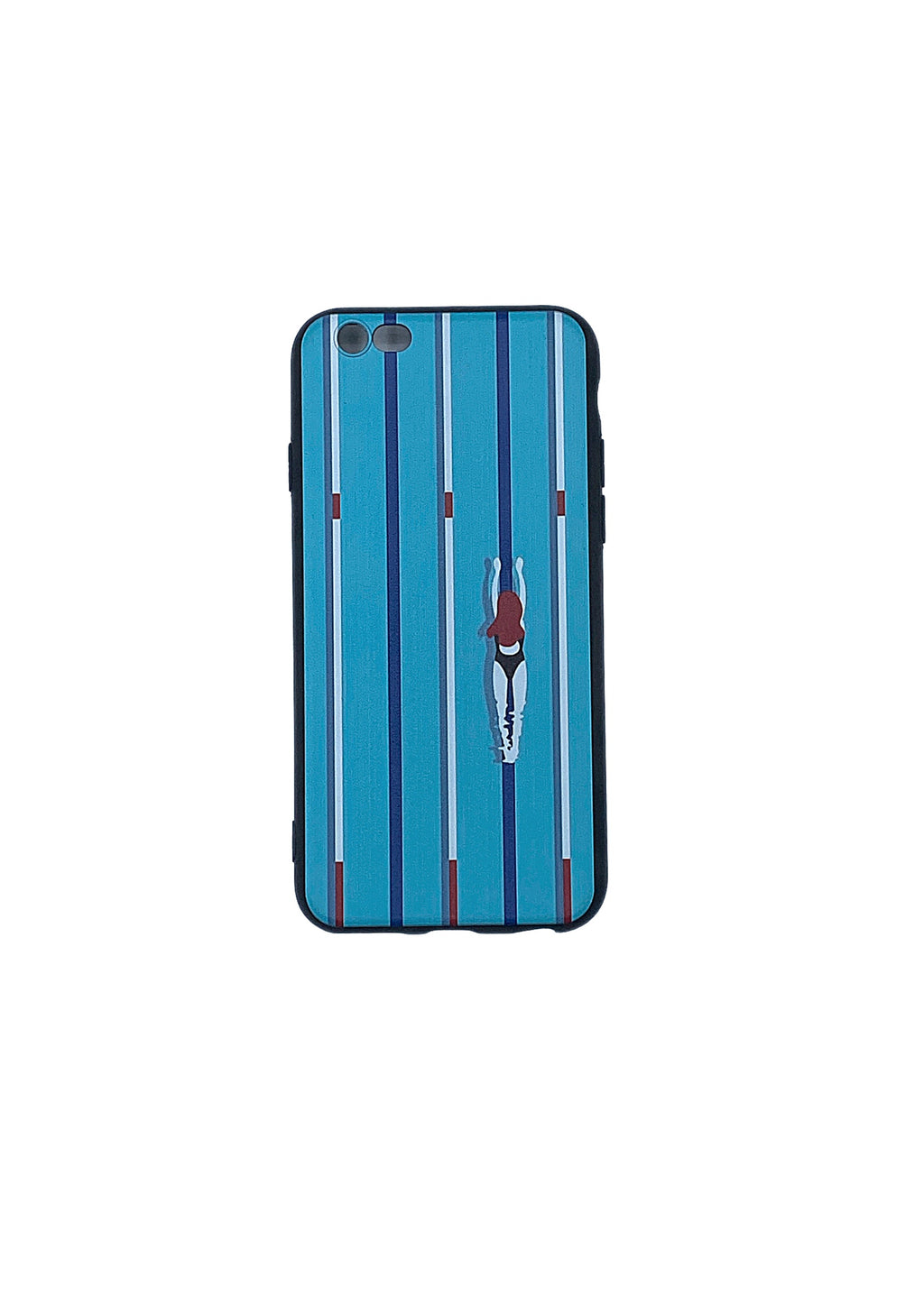 iPhone Cover - Pool Lanes with swimmer