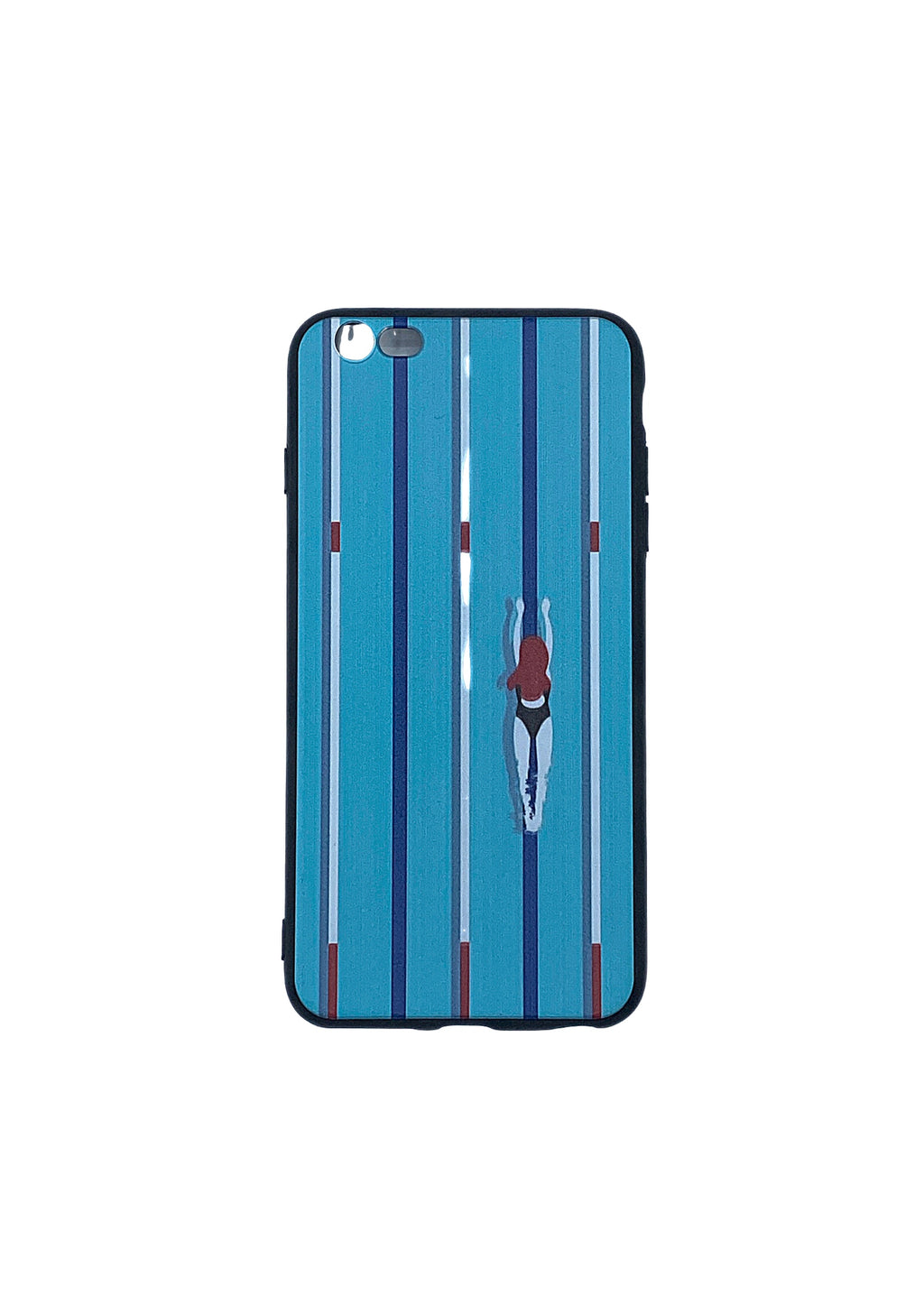 iPhone Cover - Pool Lanes with swimmer