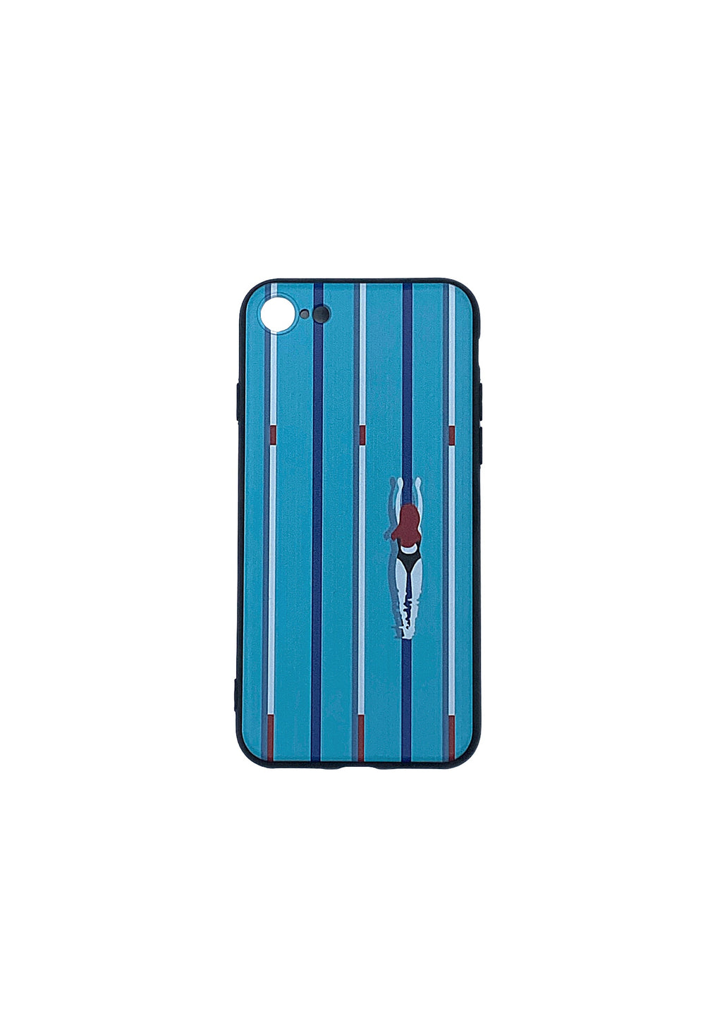 iPhone Cover - Pool Lanes with swimmer