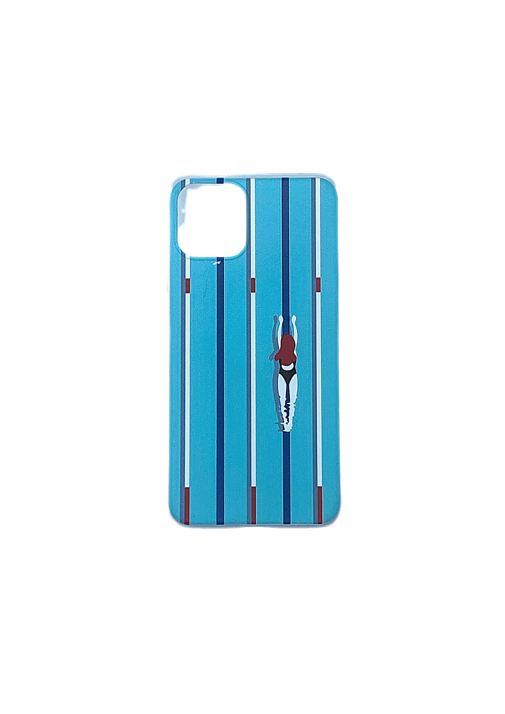 iPhone Cover - Pool Lanes with swimmer