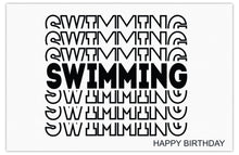 Card - SWIMMING (Happy Birthday message)