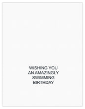 Card - SWIMMING (Happy Birthday message)